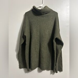 Becool Olive Green Turtleneck Sweater